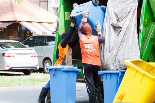 Clearance process with organized piles and careful sorting